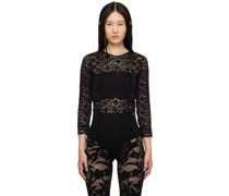 Black Floral Top