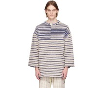 SSENSE Exclusive Off-White & Blue Sweater