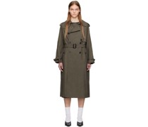 Taupe Mud-Dyed Trench Coat