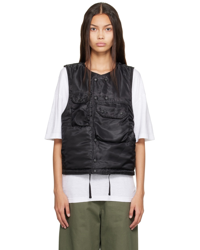 Engineered Garments Damen Black Cover Vest
