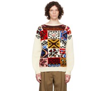 White Patterned Sweater