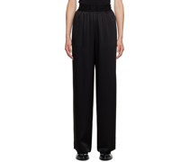 Black Gathered Trousers