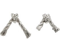 Silver Knit Earrings