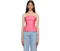 Pink Tie Back Tank Top