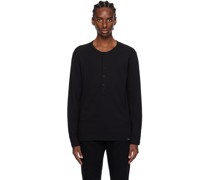 Black Patch Long Sleeve Henley