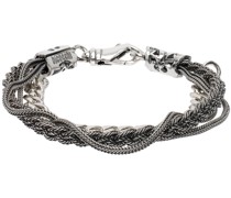 Silver 'Chain And Braided' Bracelet