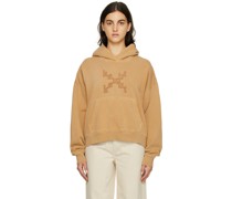 Tan Imprint Slouch Hoodie