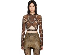 Brown Anti Cross Over Blouse