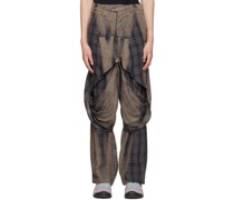 Gray Sun-Bleached Layered Trousers