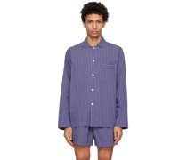 Blue Oversized Pyjama Shirt