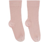 Pink Jacquard Socks