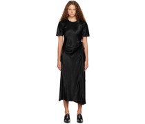 Black Wrap Midi Dress