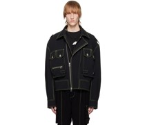 Black 3D Pocket Jacket