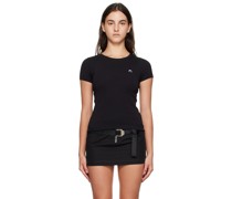Black Embroidered T-Shirt