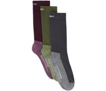Three-Pack Multicolor Duo-Tone Socks