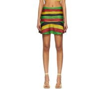Multicolor Polyester Mini SKirt