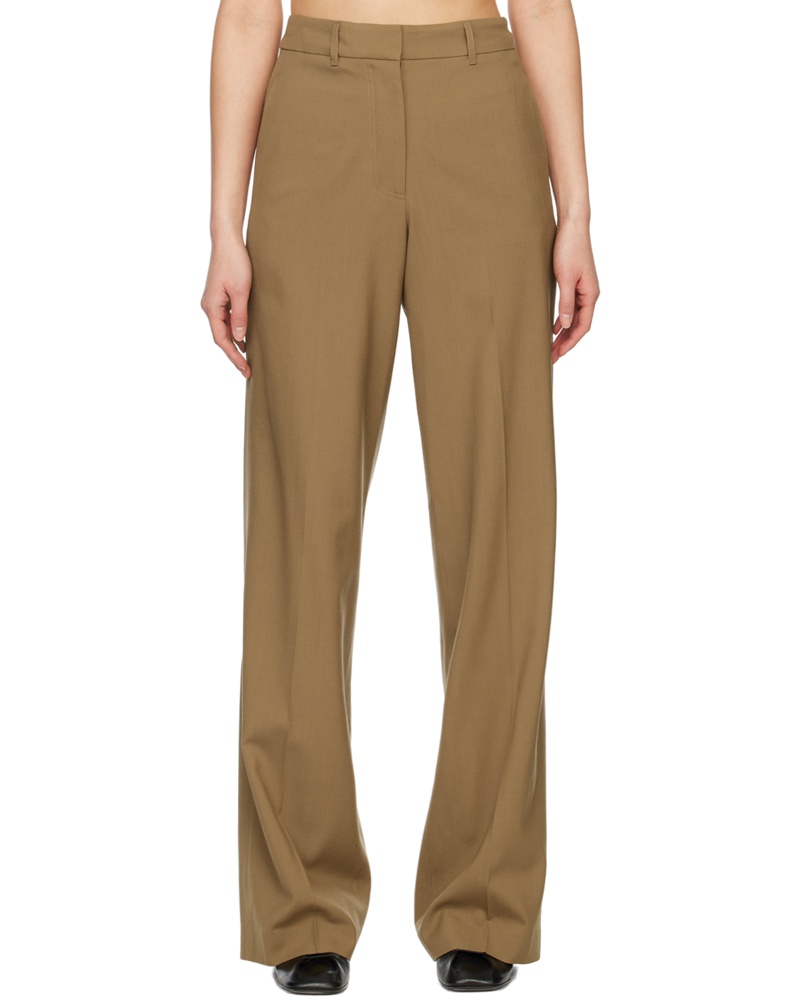Arch The Damen Brown Simple Line Trousers