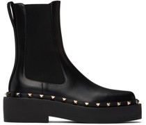 Black M-Way Rockstud Chelsea Boots
