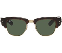 Tortoiseshell & Gold Mega Clubmaster Sunglasses