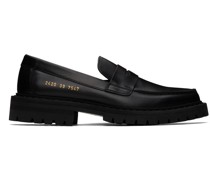 Black Chunk Sole Loafers