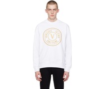 White V-Emblem Sweatshirt