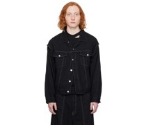 Black Contrast Denim Jacket