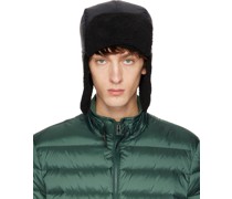 Reversible Black Down Mountain Cap