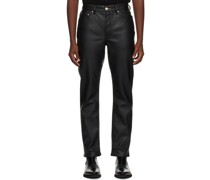Black Bill Faux-Leather Pants