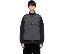 Gray Quilted Reversible Down Vest