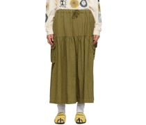 SSENSE Exclusive Khaki Forager Midi Skirt