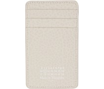Gray Four Stitches Card Holder
