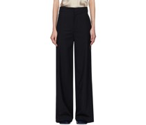 Black Wide-Leg Cargo Trousers