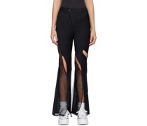 Black Cutout Trousers