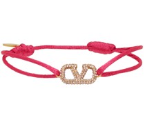 Pink Crystal VLogo Bracelet