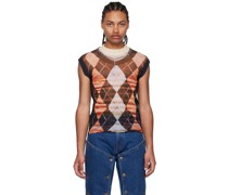 Orange & Gray Jean Paul Gaultier Edition Tank Top