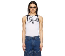 White Tattoo Arms Tank Top