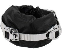 Silver & Black Shiny Micro Bag Bracelet