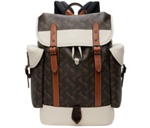 Brown & Off-White Hitch Backpack