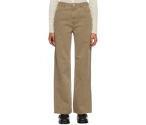 Brown Bootcut Jeans