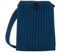 Blue Pocket Messenger Bag