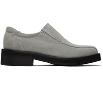 Gray Moog Suede Loafers