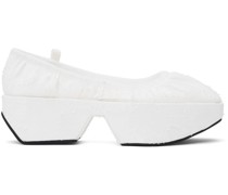 White Alexandra Ballet Flats
