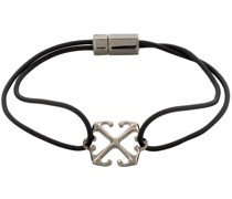 Black & Gunmetal Arrow Cable Bracelet
