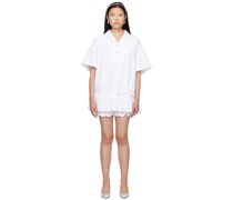 White Pleated Minidress