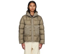 Taupe Tempest Combo Down Jacket