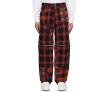 Red & Black Two-In-One Trousers