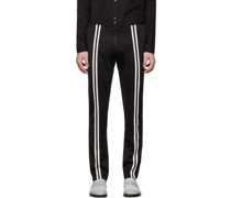 SSENSE Exclusive Black Double Stripe Trousers