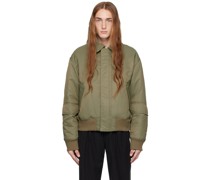 Khaki Relaxed Bomber Jacket