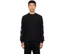 Black Argyle Appliqué Sweatshirt