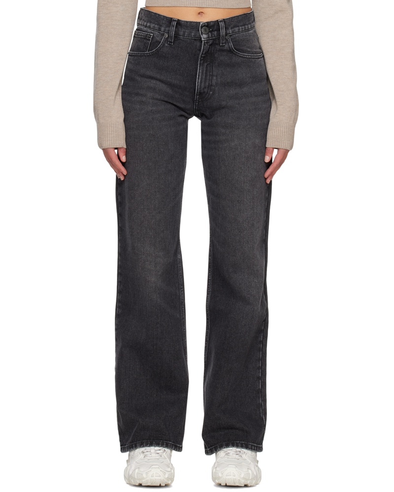Ami Damen Black Boyfriend Fit Jeans